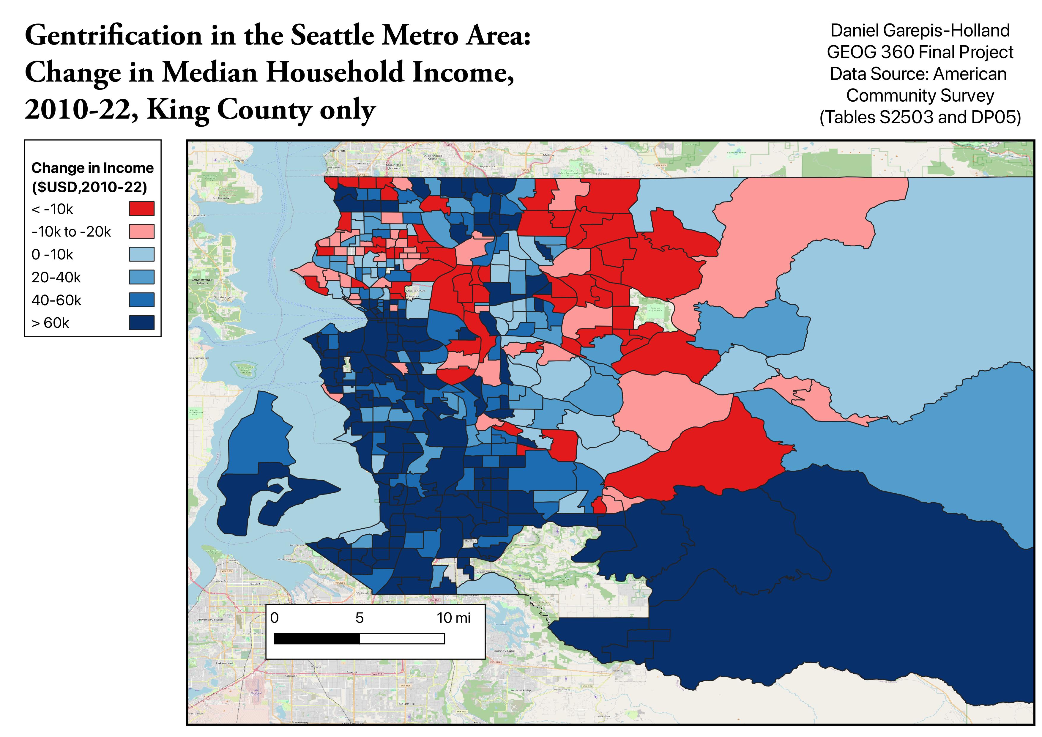 Second QGIS map of Seattle urban change